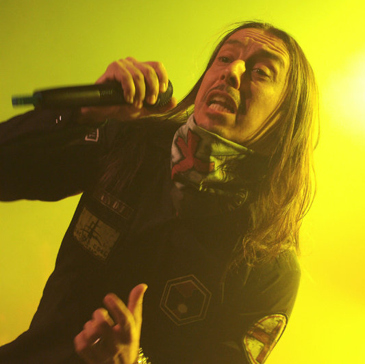 Andrea from Lacuna Coil on stage at L'Alhambra (Paris), the 29th of november, 2012