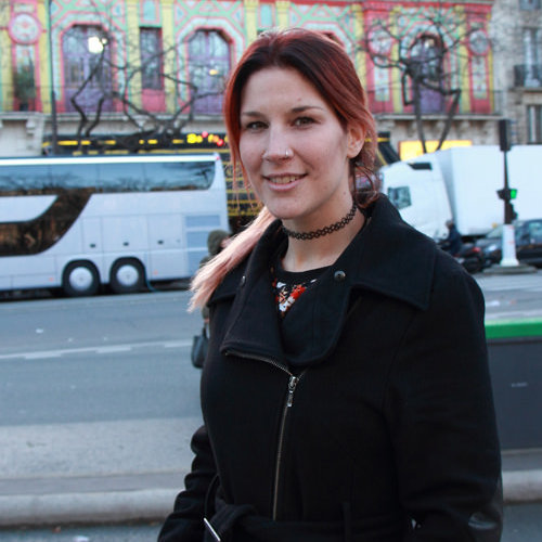 Charlotte Wessels during our interview in Paris (Bataclan), the 14th of january, 2015