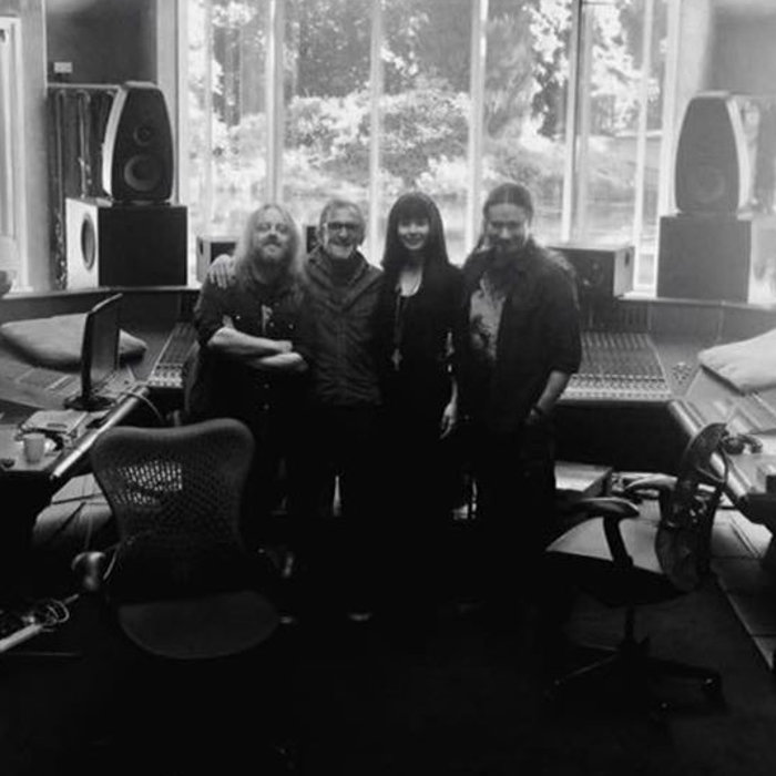 Tuomas, Johanna, Troy and Tim Oliver in studio for Auri